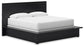 Cama King Londer con paneles, cómoda con espejo, cómoda y mesita de noche