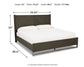 Cama Arkenton California King con paneles y tocador con espejo