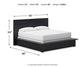 Cama California King con paneles y tocador con espejo de Londer