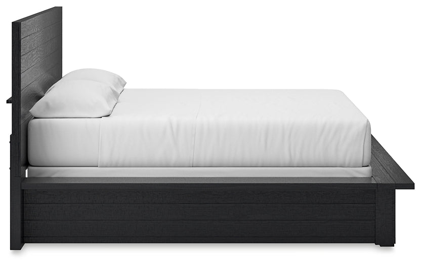 Cama California King con paneles y tocador con espejo de Londer
