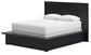 Cama Queen Londer con paneles, cómoda y arcón con espejo