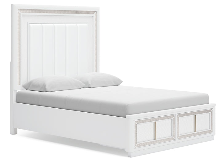 Cama con almacenaje tapizada Chalanna
