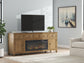 Mueble para TV Sharlance de 81" con chimenea eléctrica