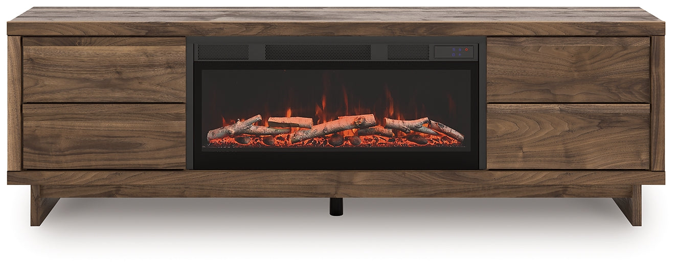 Mueble para TV Zadilyn de 72" con chimenea eléctrica