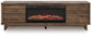 Mueble para TV Zadilyn de 72" con chimenea eléctrica