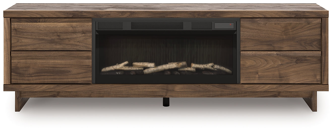 Mueble para TV Zadilyn de 72" con chimenea eléctrica