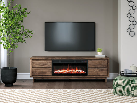 Mueble para TV Zadilyn de 72" con chimenea eléctrica