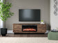 Mueble para TV Zadilyn de 72" con chimenea eléctrica