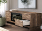Mueble para TV Zadilyn de 72" con chimenea eléctrica