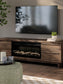 Mueble para TV Zadilyn de 72" con chimenea eléctrica
