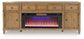 Mueble para TV Sharlance de 81" con chimenea eléctrica