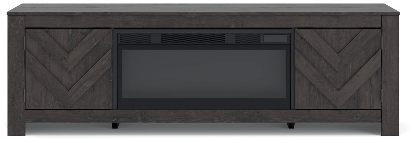 Mueble para TV Cayboni de 71" con chimenea eléctrica