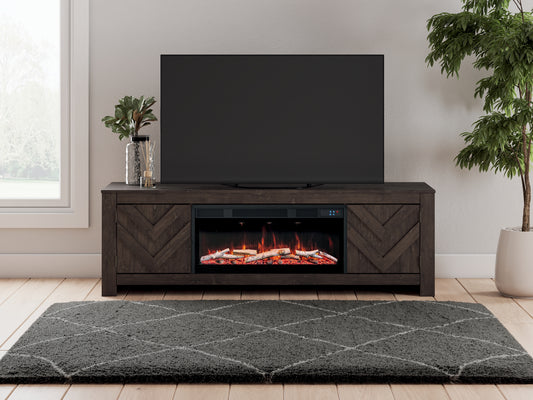 Mueble para TV Cayboni de 71" con chimenea eléctrica