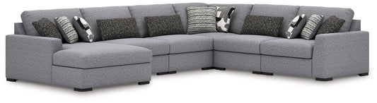 Seccional Bealton de 6 piezas con chaise longue