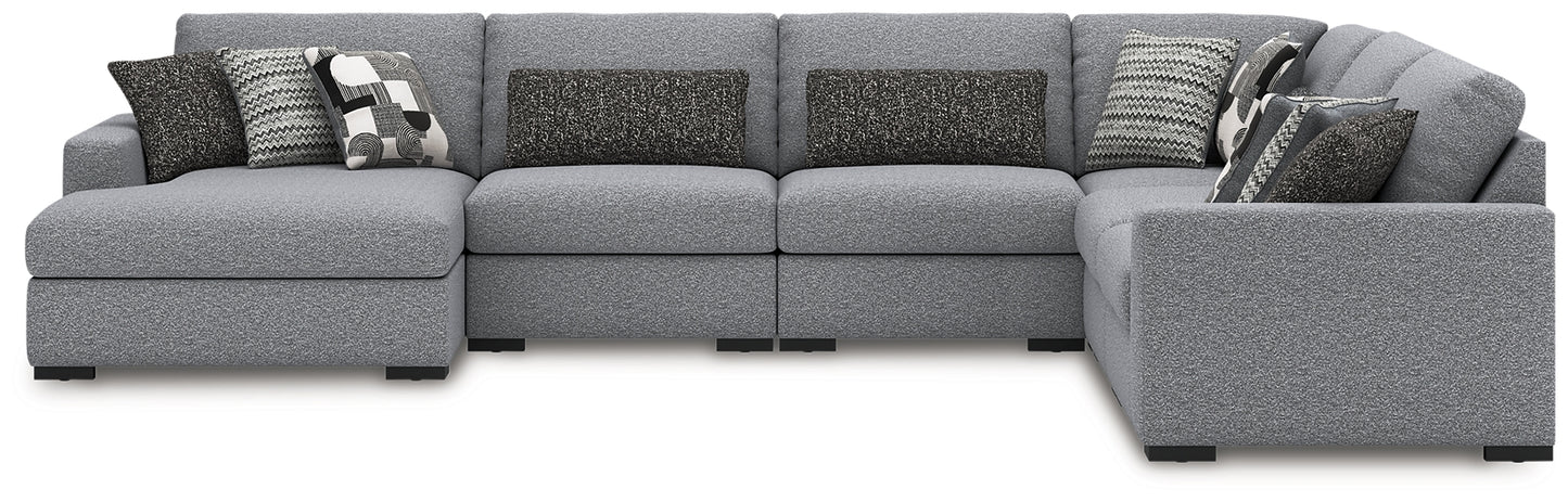 Seccional Bealton de 6 piezas con chaise longue