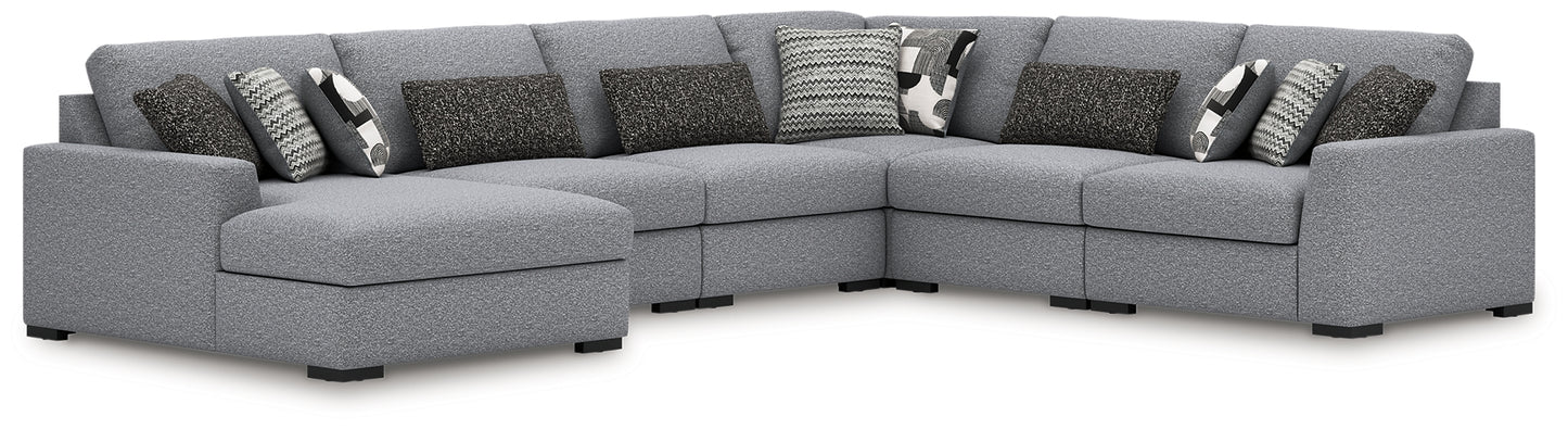 Seccional Bealton de 6 piezas con chaise longue