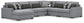 Seccional Bealton de 6 piezas con chaise longue