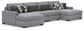 Seccional Bealton de 4 piezas con chaise longue doble