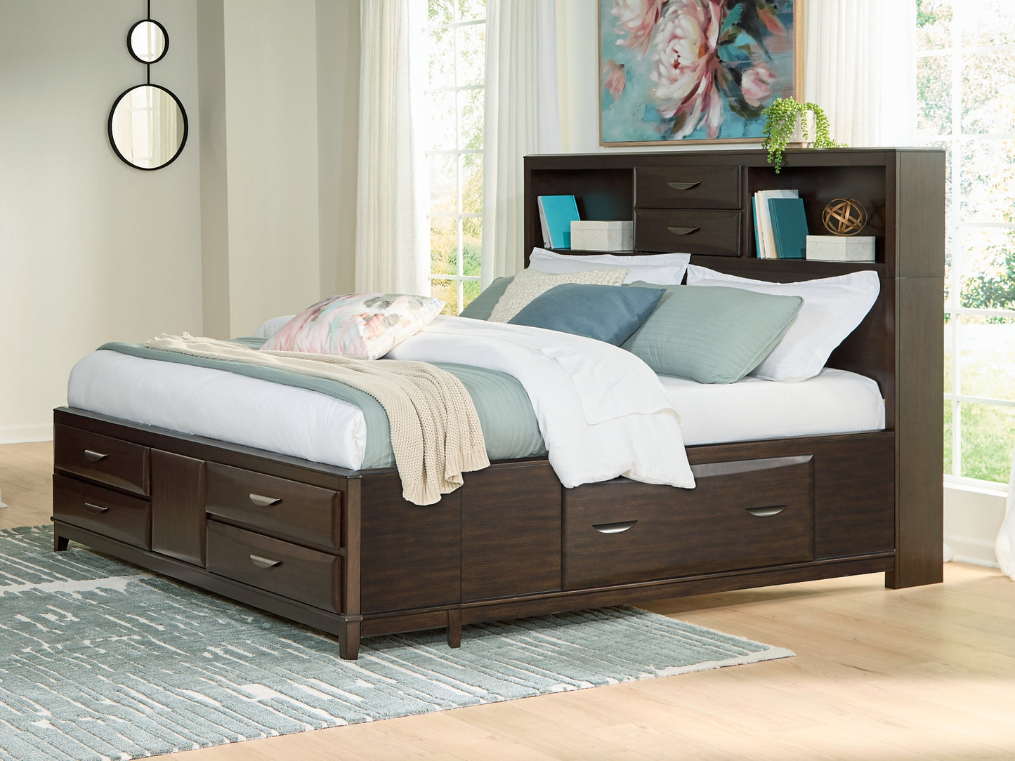 Ashley Express - Cama Vanmore con almacenamiento