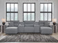 Seccional reclinable eléctrico ModMax II de 5 piezas con chaise longue
