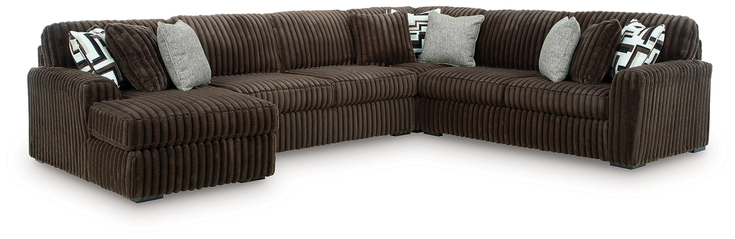 Seccional de 4 piezas con chaise longue Midnight-Madness