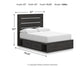 Cama con almacenamiento Hollivern Panel