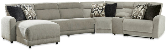 Colleyville - Seccional reclinable eléctrico de 6 piezas con chaise longue