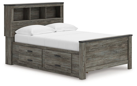 Cama Frandern con librería completa y almacenamiento