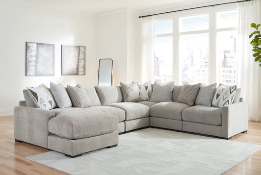 Seccional Aslan Court de 6 piezas con chaise longue