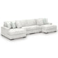 Estupendo seccional de 4 piezas con chaise longue doble