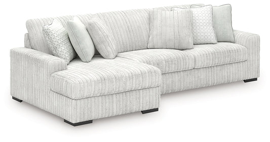 Estupendo sofá seccional de 2 piezas con chaise longue