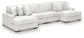 Estupendo seccional de 4 piezas con chaise longue doble