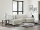 Estupendo sofá seccional de 3 piezas con chaise longue doble