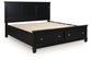 Cama King con almacenamiento y paneles Lanolee