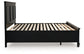 Cama King con almacenamiento y paneles Lanolee