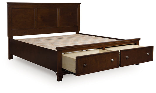 Cama California King con almacenamiento y paneles Danabrin