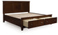 Cama con almacenamiento Danabrin King Panel