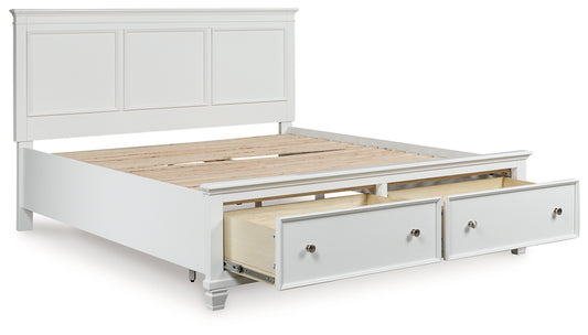 Cama Fortman King con almacenamiento y paneles