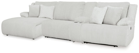 Seccional reclinable de 4 piezas de primer nivel con chaise longue