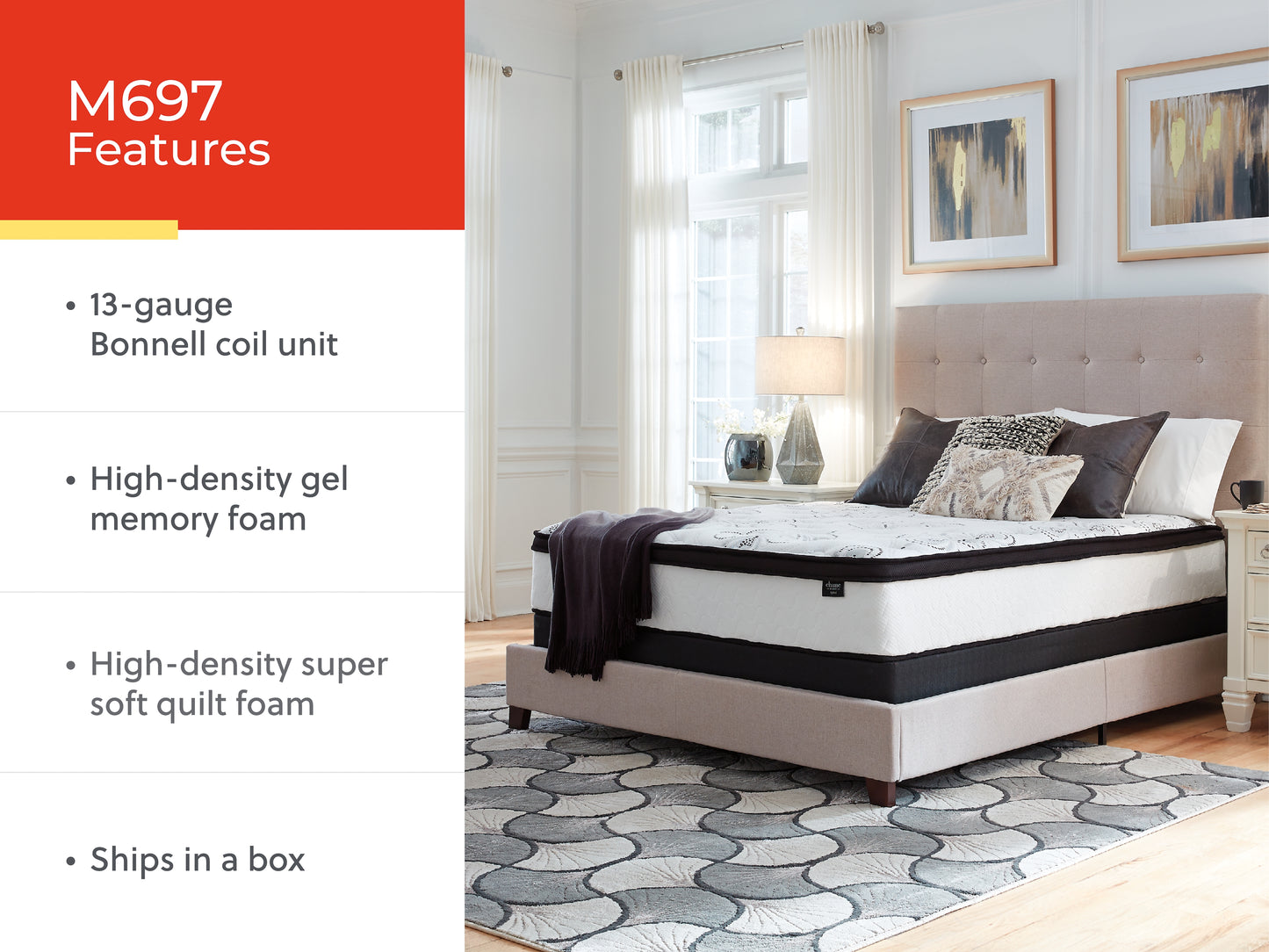 Ashley Express - Chime 12 Inch Hybrid  Mattress