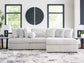 Seccional de 3 piezas Cuddle Plush con chaise longue
