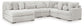 Seccional de 6 piezas Cuddle Plush con chaise longue