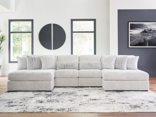 Seccional de 4 piezas Cuddle Plush con chaise longue