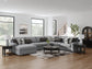 Seccional Bealton de 6 piezas con chaise longue