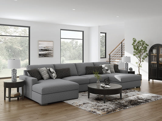 Seccional Bealton de 4 piezas con chaise longue doble
