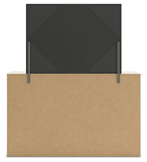 Lawroy King Panel Storage Bed with Mirrored Dresser, Chest and Nightstand