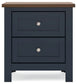 Landocken Twin Panel Headboard with Mirrored Dresser, Chest and Nightstand