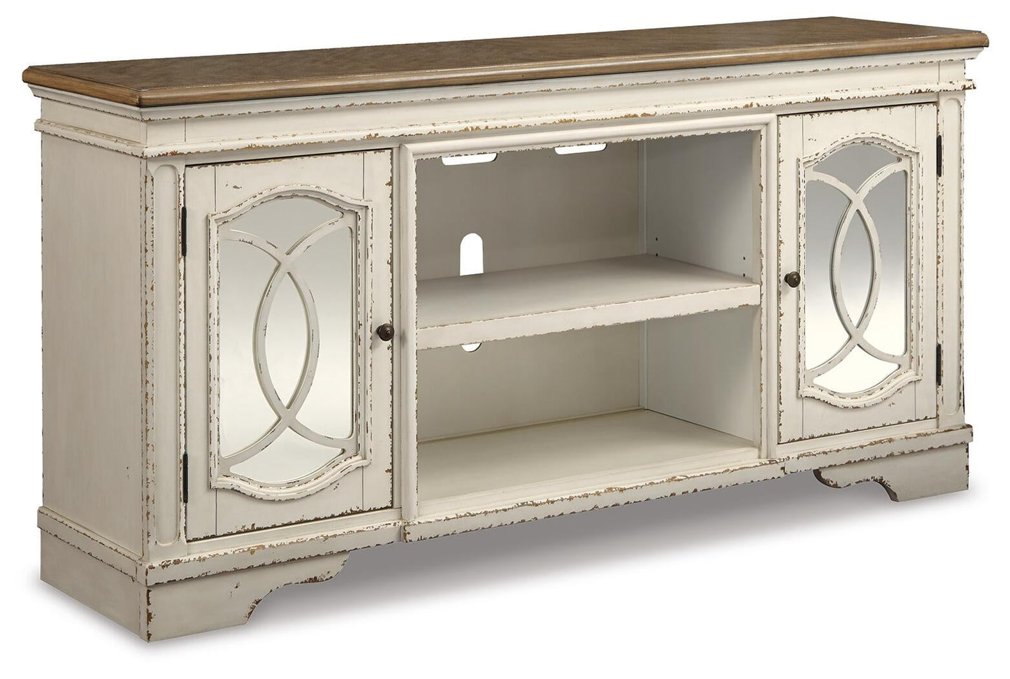 Mueble de TV Realyn XL con opción de chimenea