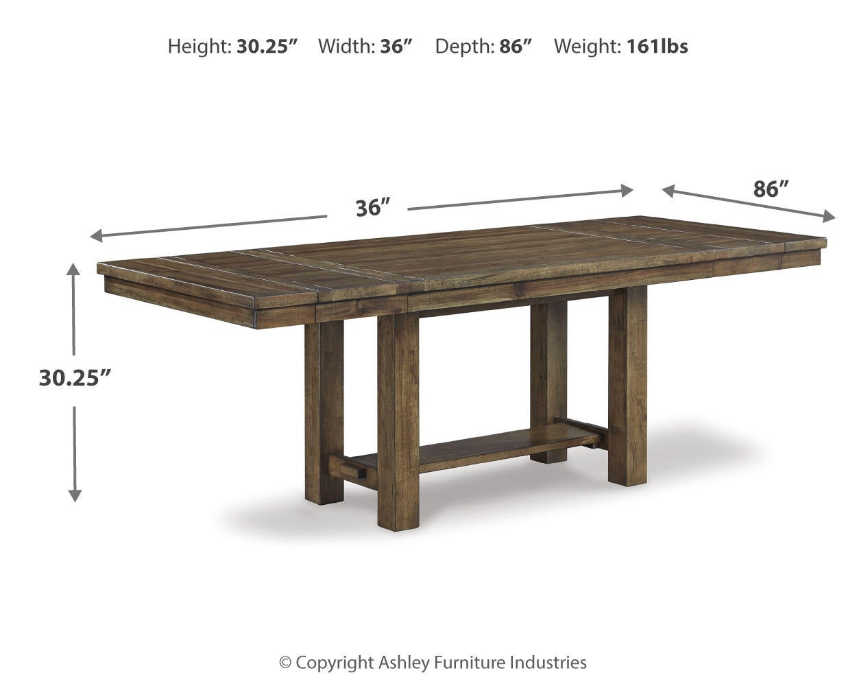 Mesa de comedor Moriville RECT EXT