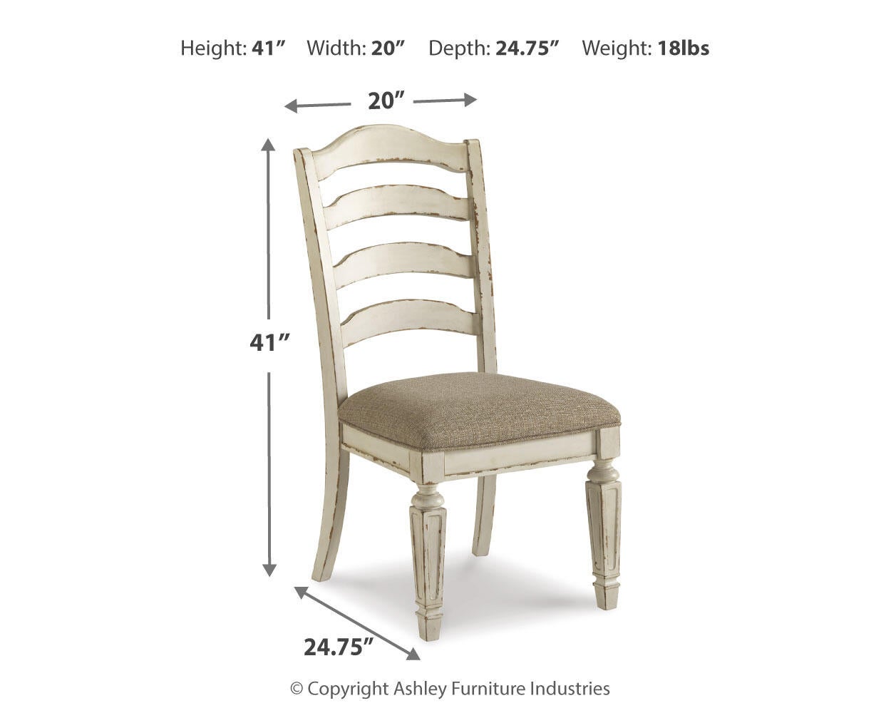 Ashley Express - Silla auxiliar UPH Realyn Dining (2 unidades)